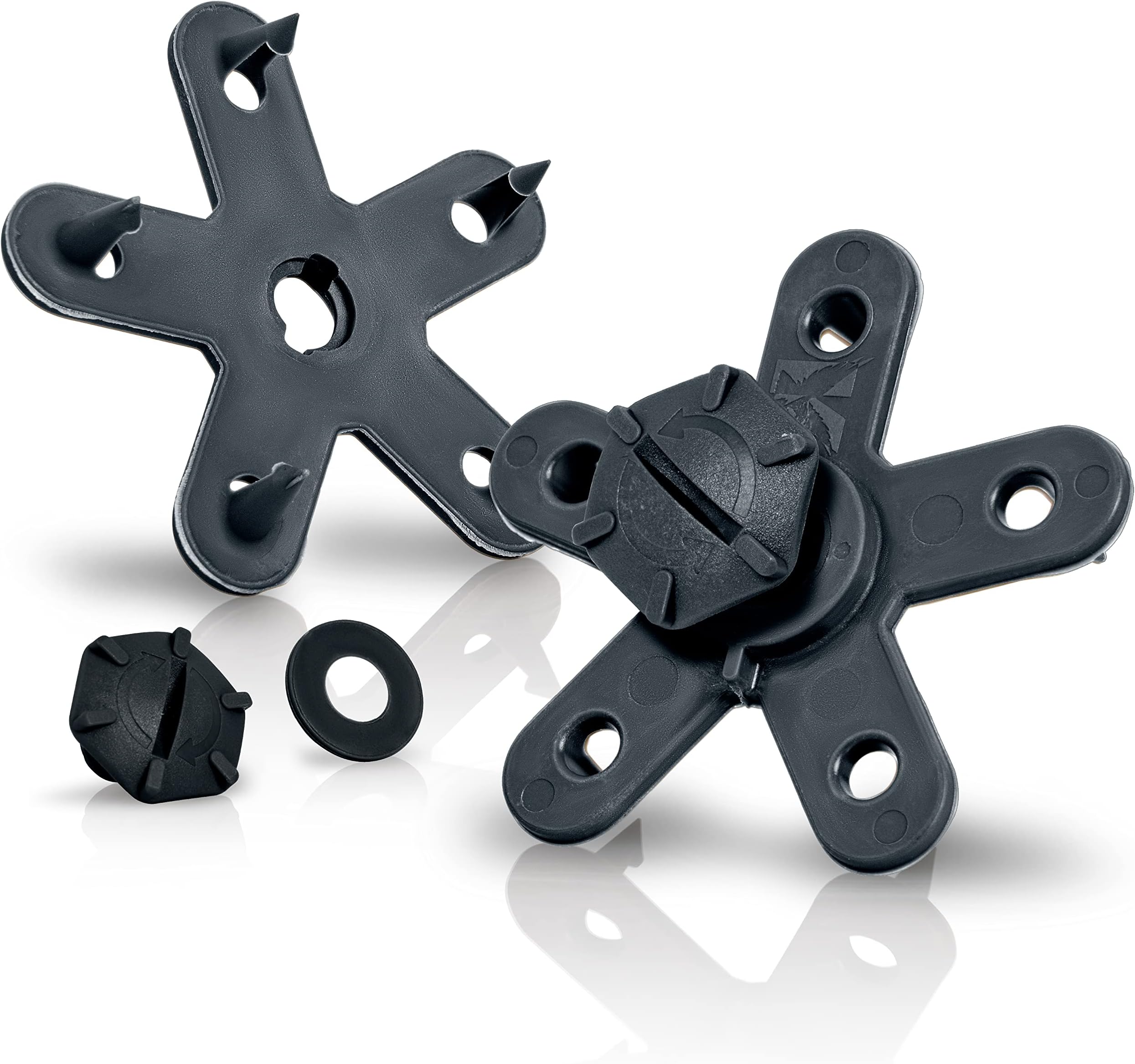 Eagle Klaw 2.0 Floor Mat Clips (8 Sets) for Car Mats and Floor Liners - Made in USA Car Accessories - Black - 4 Car Floor Mats kit Without Cutter