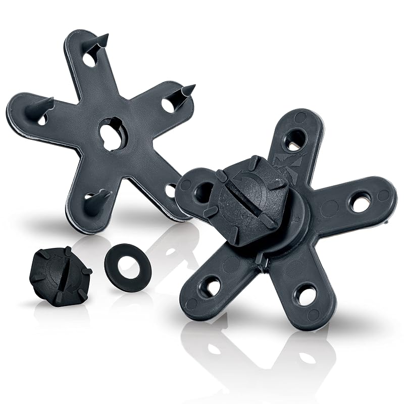 Kit de clipes Eagle Klaw 2.0 para tapetes automotivos, 8 conjuntos para 4 tapetes, preto, sem cortador