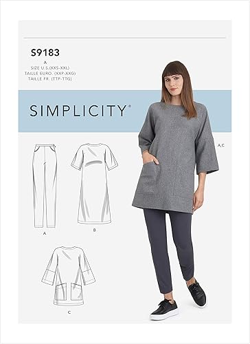 Miniatura 2 de Simplicity Patrón de costura S9183 - Túnica de señorita, top, vestido y leggings, Talla: A (XS-S-M-L-XL-XXL)