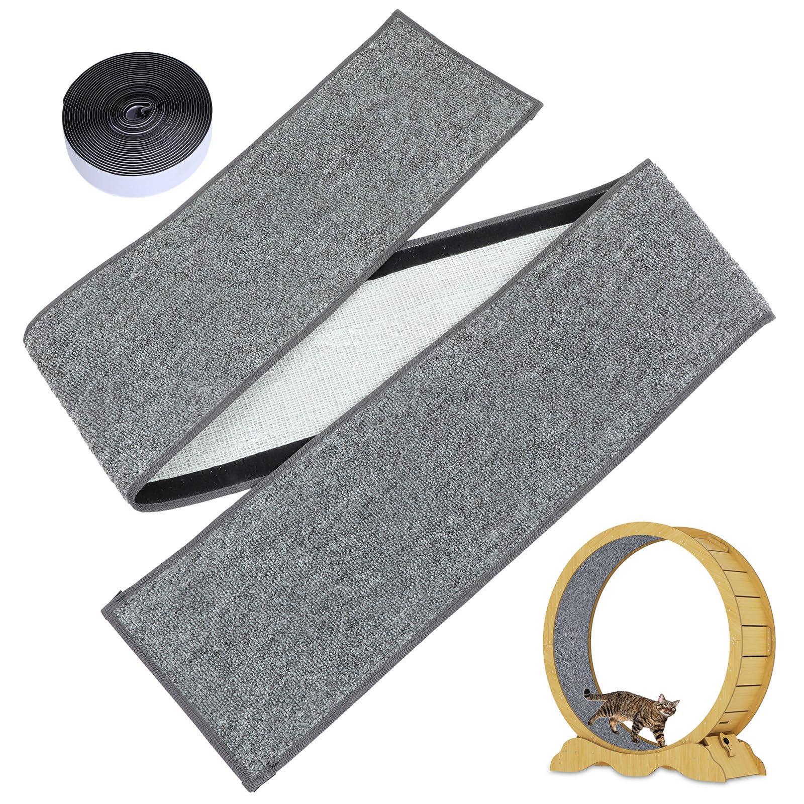 Coussin en feutre pour roue de course de chat - Tapis antidérapant de remplacement pour animaux