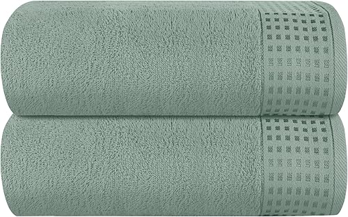 Vista 463 de GLAMBURG Juego de 6 toallas de 100% algodón ultra suave, contiene 2 toallas de baño de 28 x 55 pulgadas, 2 toallas de mano de 16 x 24 pulgadas y 2
