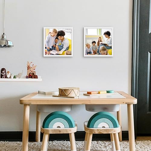 Miniatura 654 de Picrit - Juego de 12 portarretratos de 5 x 7 pulgadas para colgar en la pared o exhibir sobre una mesa, para fotos de 4 x 6 con paspartú o 5 x 7