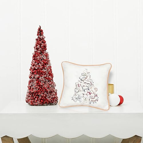 Miniatura 7 de C&F Home Almohada decorativa de 10 x 10 pulgadas, diseño de árbol de Navidad, tamaño pequeño, regalo de Navidad, regalo de invierno, decoración