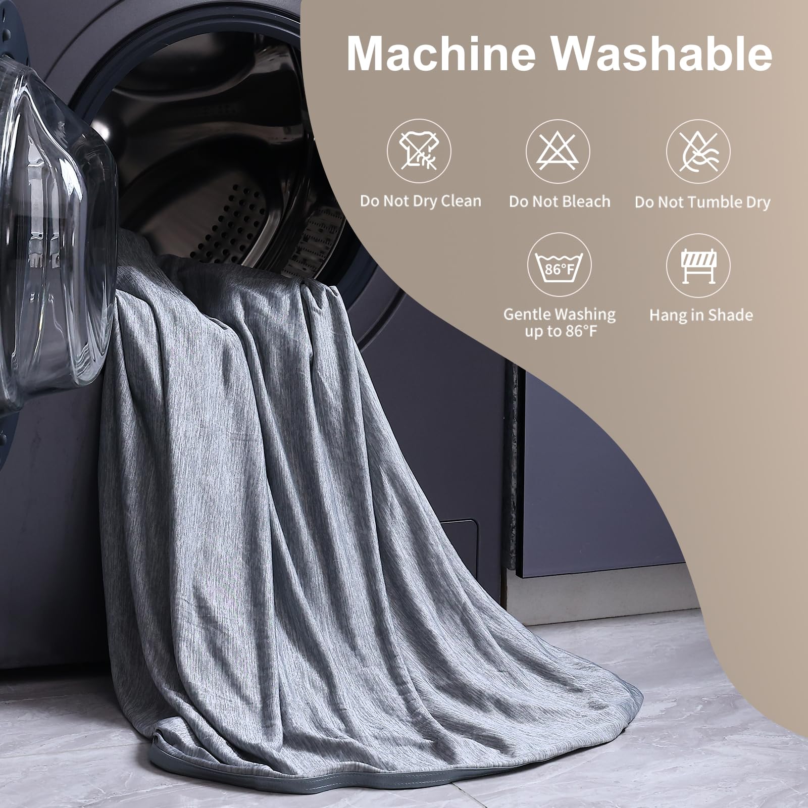 Danctec Cooling Blanket for Night Sweats Summer Cool Throw for Hot Sleepers Q-Max>0.45 Cool Fiber for Bed Sofa Chair Travel Adult Kid or Menopause - Image 4