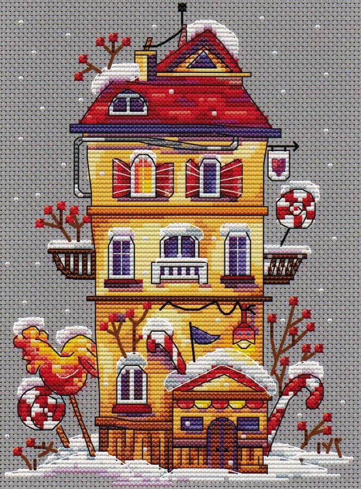 Merejka Counted Cross Stitch Kit Winter House