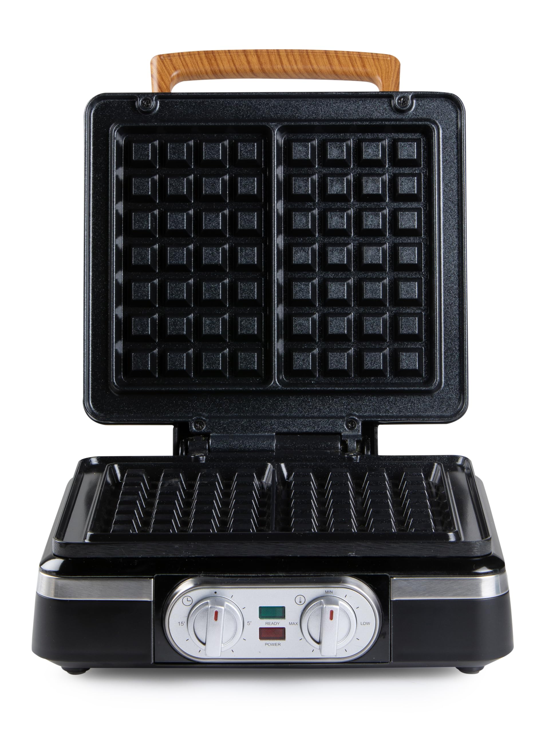 DOMO DO9281W Waffeleisen - Waffelautomat - Doppelwaffeleisen für Belgische Waffeln - Antihaftbeschichtung - 1520W - Schwarz