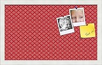 Vista 97 de PinPix Tablero de anuncios de corcho de 12 x 12 pulgadas. Este tablero decorativo enmarcado viene con diseño de círculos B W y un marco blanco