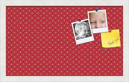 Miniatura 97 de PinPix Tablero de anuncios de corcho de 12 x 12 pulgadas. Este tablero decorativo enmarcado viene con diseño de círculos B W y un marco blanco