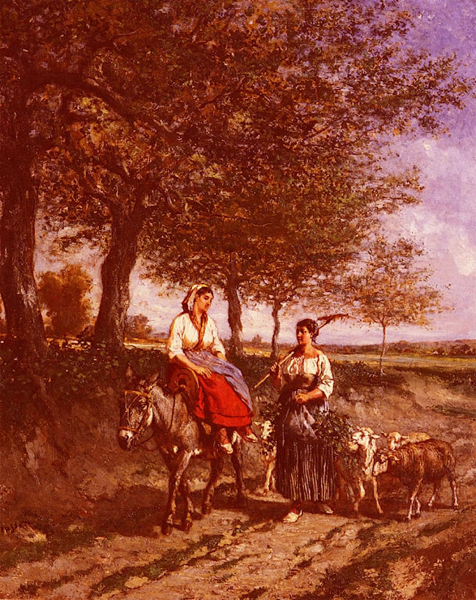 POSTERIIk Famous Animal Posters Vintage Picture the Return Home by Jules Jacques Veyrassat Modern Wall Decor for Home Decor 60x90cm