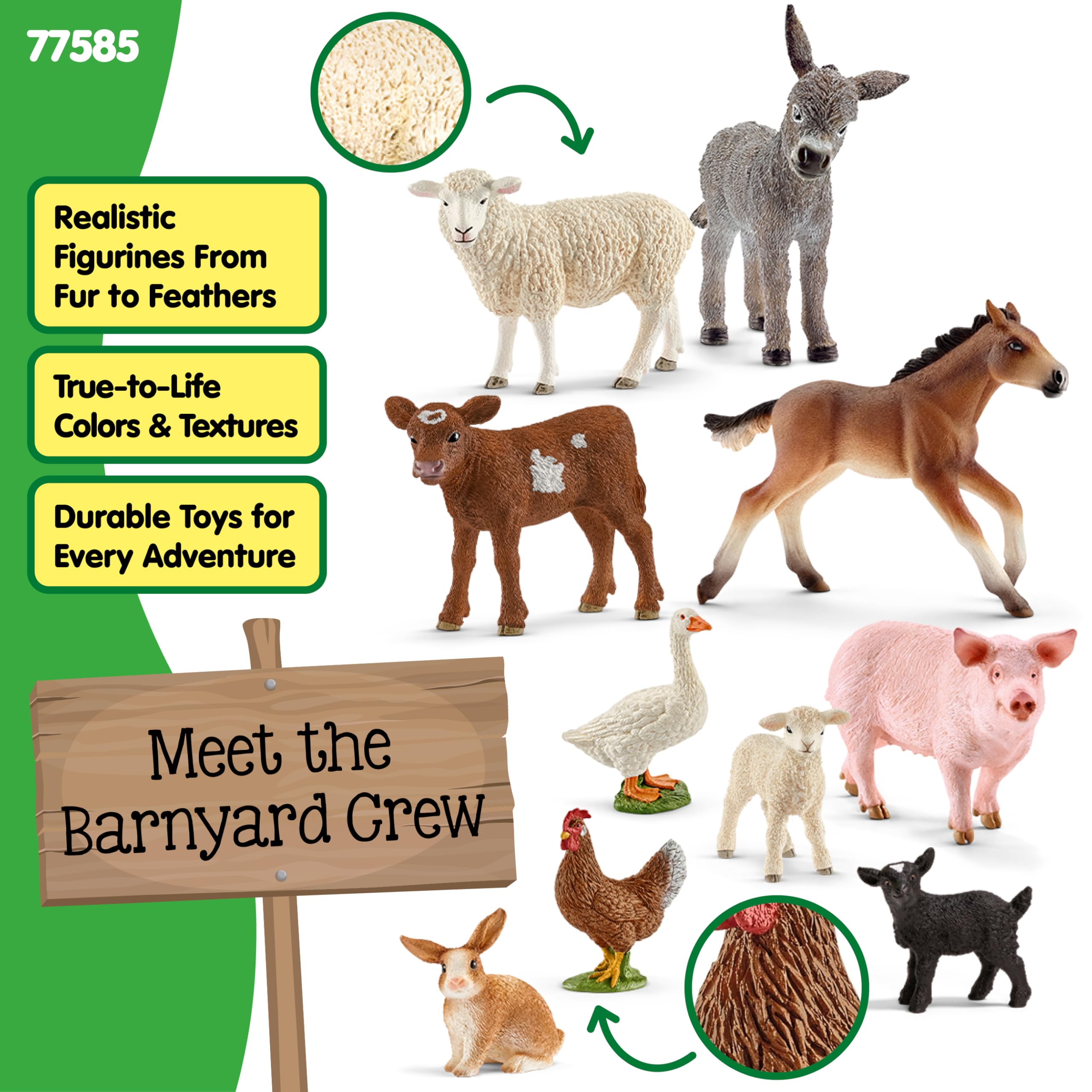 Amazon.co.jp: Schleich Farm World - 10ピース 農場の動物