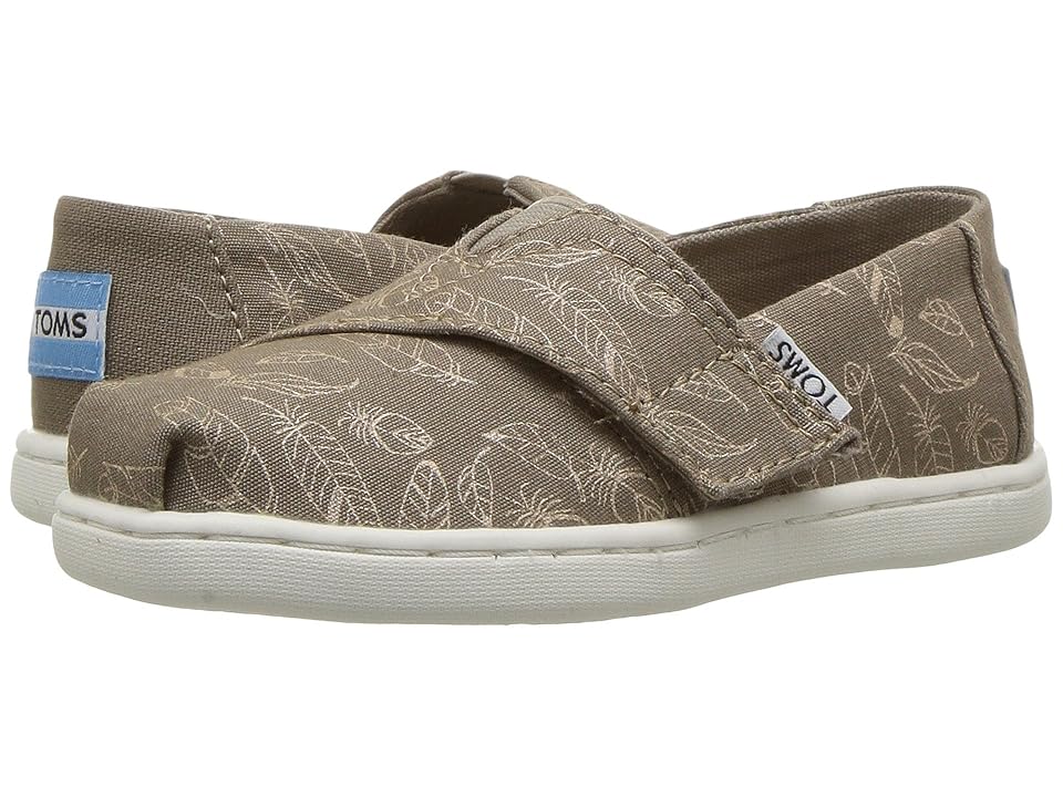 

TOMS Kids Alpargata (Infant/Toddler/Little Kid) (Desert Taupe Foil Feathers) Girl's Shoes