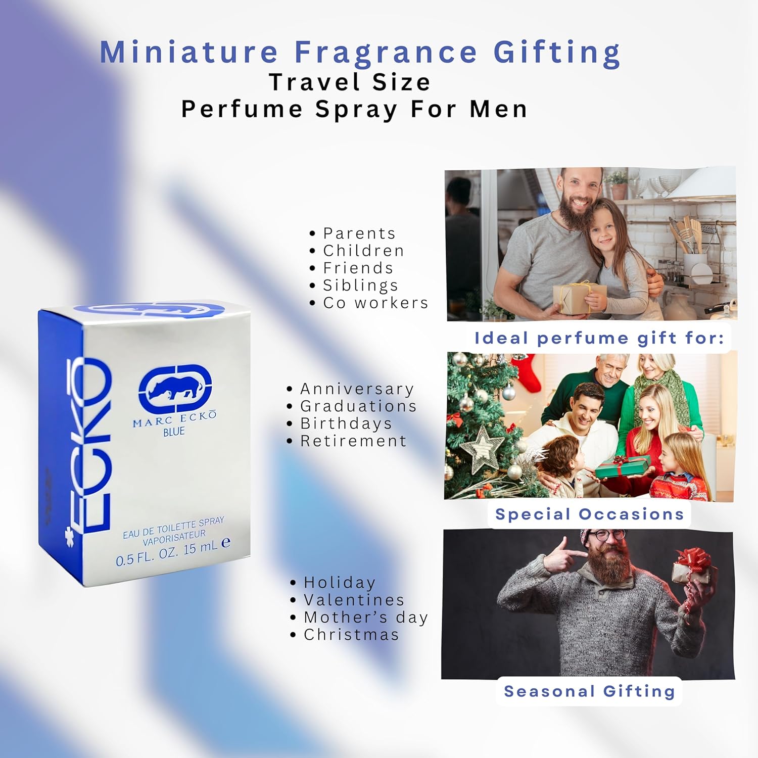 Marc Ecko Blue Perfume for Men Mini EDT Travel Spray 0.5 Ounce - Image 5