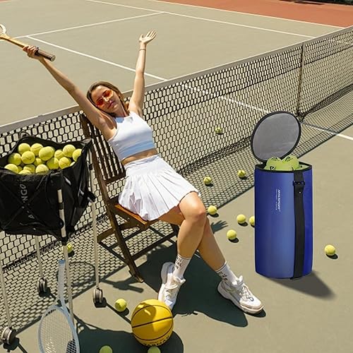 Miniatura 8 de LITIAN Pelotas de tenis a granel con bolsa de tolva, paquete de 60 pelotas de tenis de práctica sin presión, de alta elasticidad, perfectas para