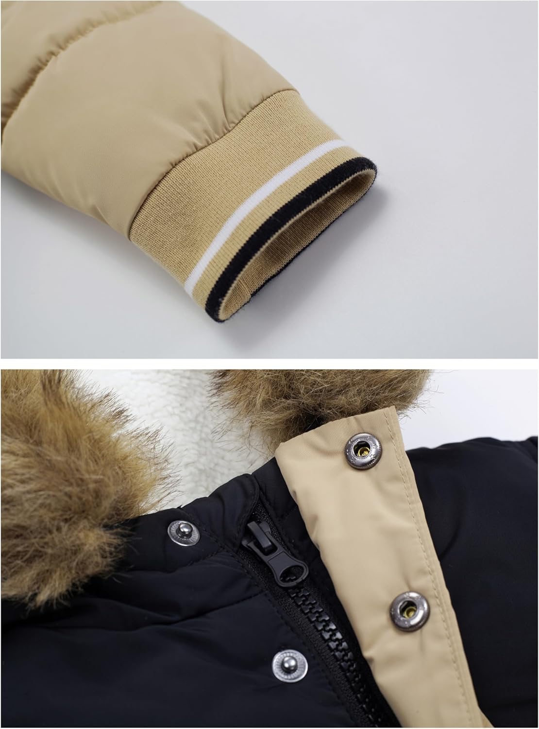 Rokka&Rolla Toddler Boys' Water-Resistant Sherpa Fleece Lined Puffer Jacket Winter Parka Coat - Image 4