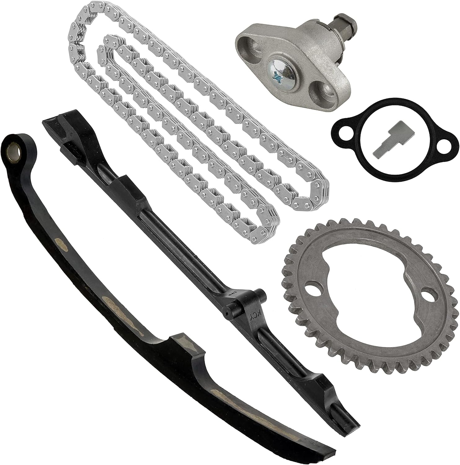 Caltric Cam Timing Chain with Guide Tensioner Sprocket Compatible with Honda Sportrax 400 TRX400EX 1999 2000 2001 2002 2003 2004 2005 2006 2007 2008