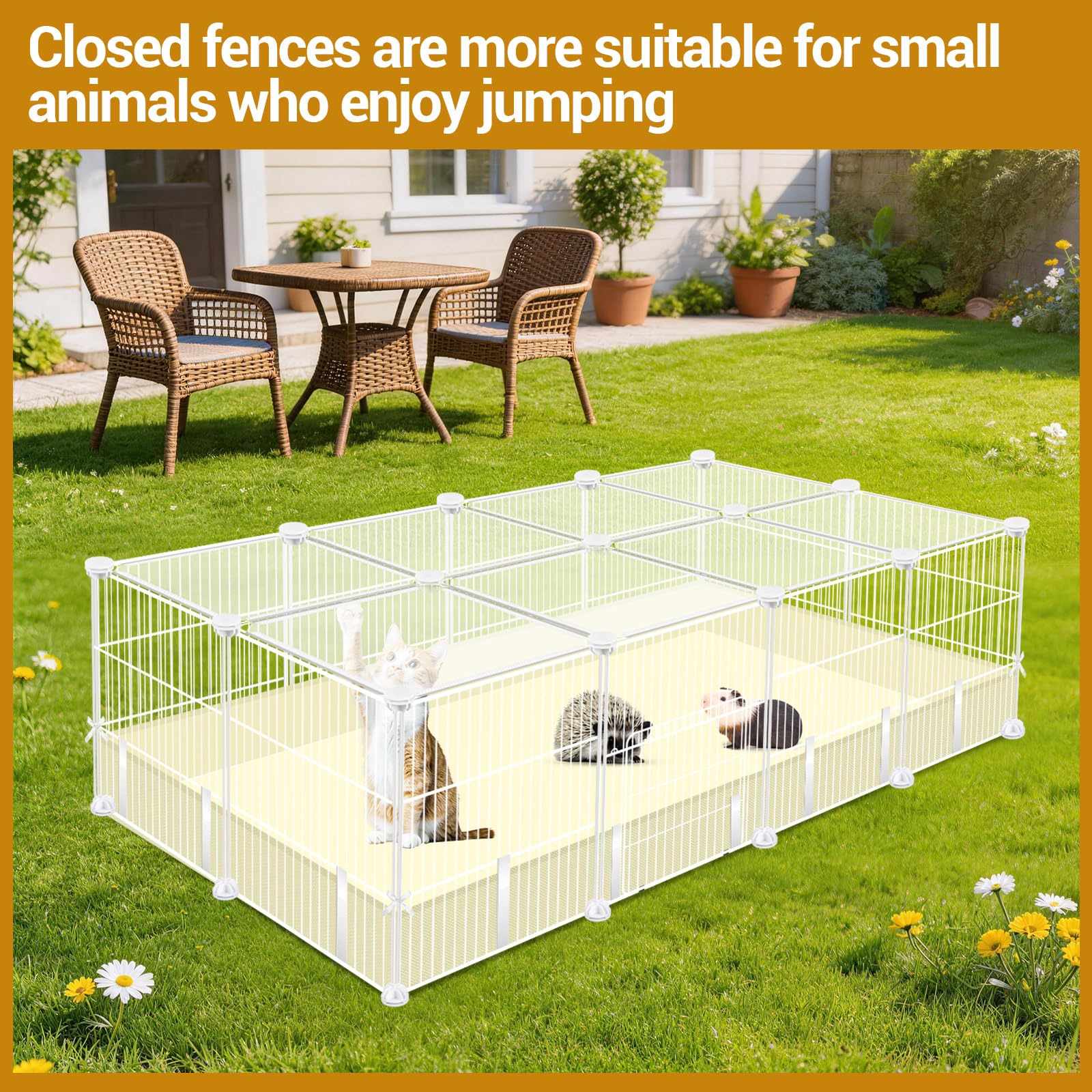 VISCOO Guinea Pig & Rabbit Cage - Enclosed Playpen -5 VISCOO Guinea Pig & Rabbit Cage - Enclosed Playpen -5