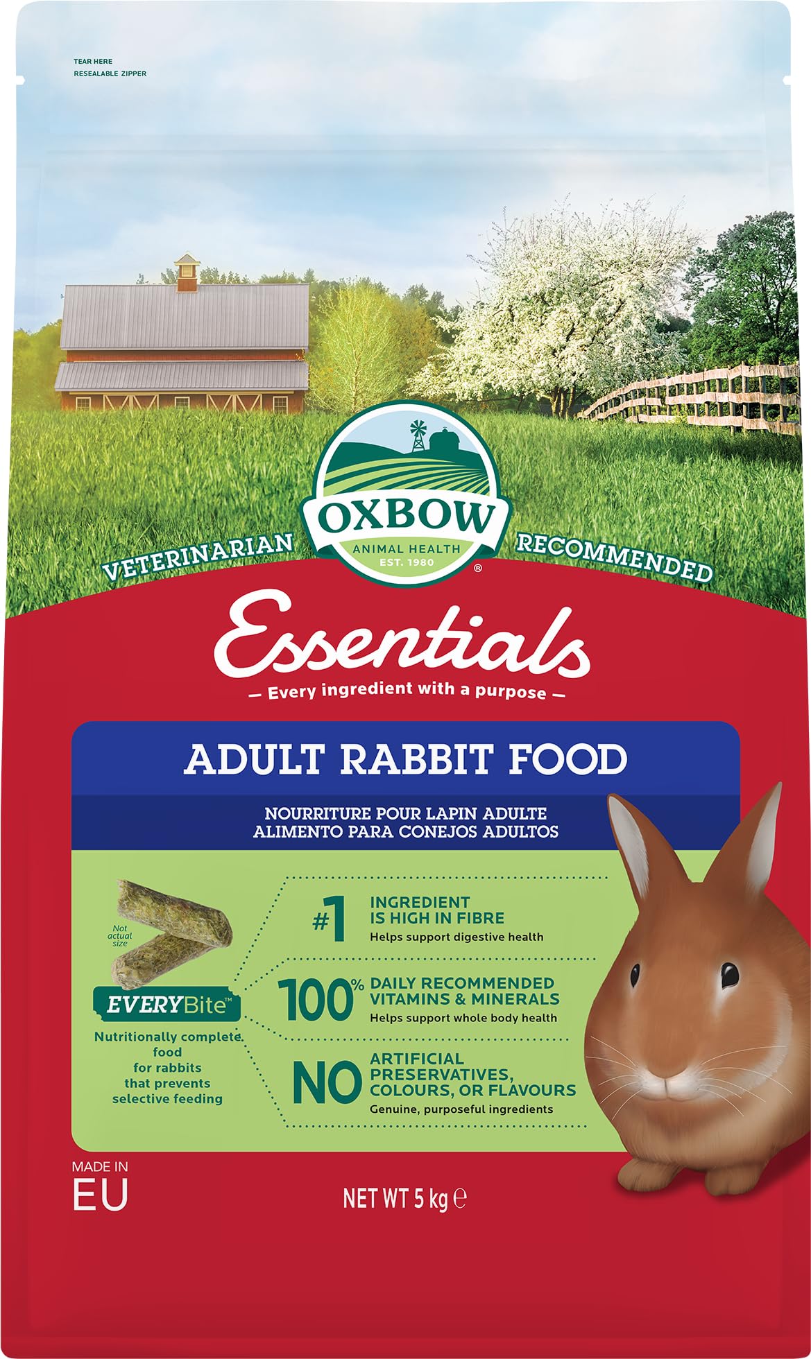 Oxbow Essentials Adult Rabbit Food - 5kg