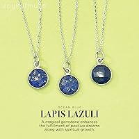 Vista 83 de Round Pendant Necklace, Natural Gemstones, Labradorite, Rainbow Moonstone, Crystal, Rose Quartz, Amethyst, Citrine, Sterling Silver, Handmade