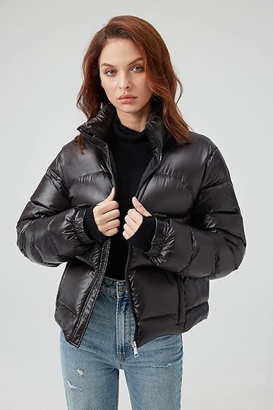 Black cropped puffer jacket aritzia Clearance