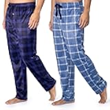 mens Microsuede Fleece Sleep Pajama Pants, 2-pack