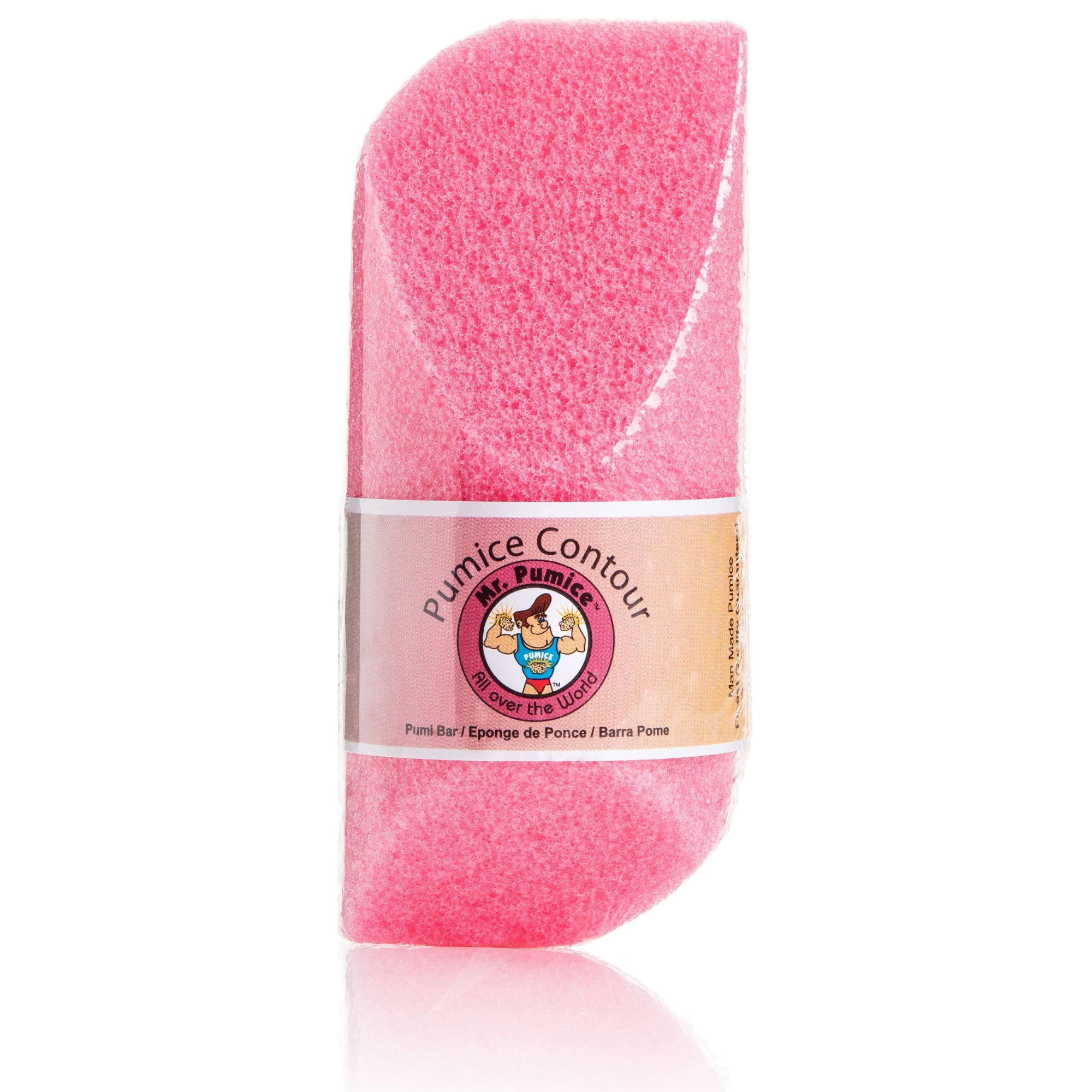 Mr. Pumice Contour Bar for Hands, Pink - Pumice Stone for Hands Callus Remover & Dead Skin Removal, Easy to Grip Exfoliator & Scrubber, Manicure Tools