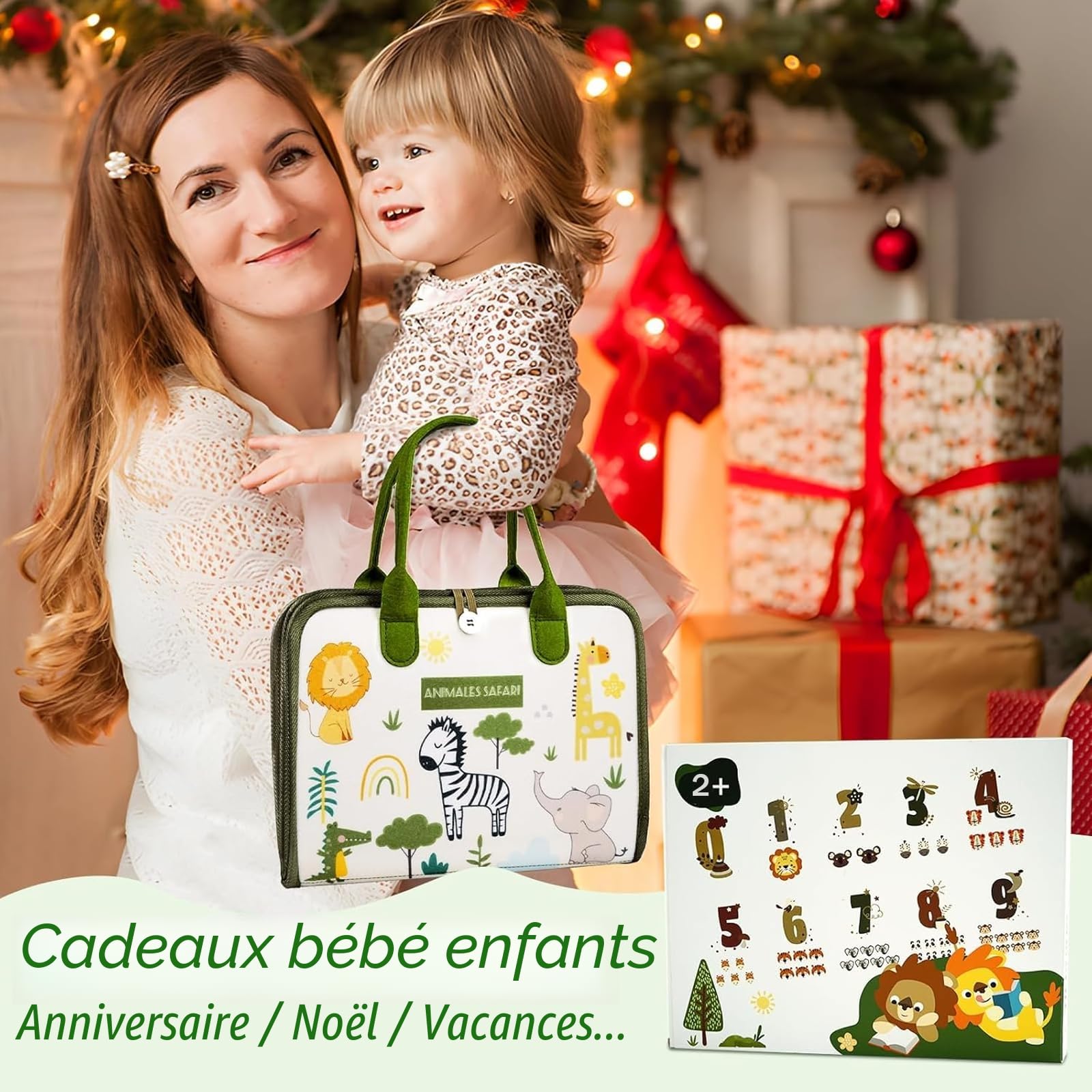 Anglais Busy Board Montessori 2 Ans, 8 in 1 Jeux Montessori Jouet Éducatif Sensoriel Apprendre Motricité Fine