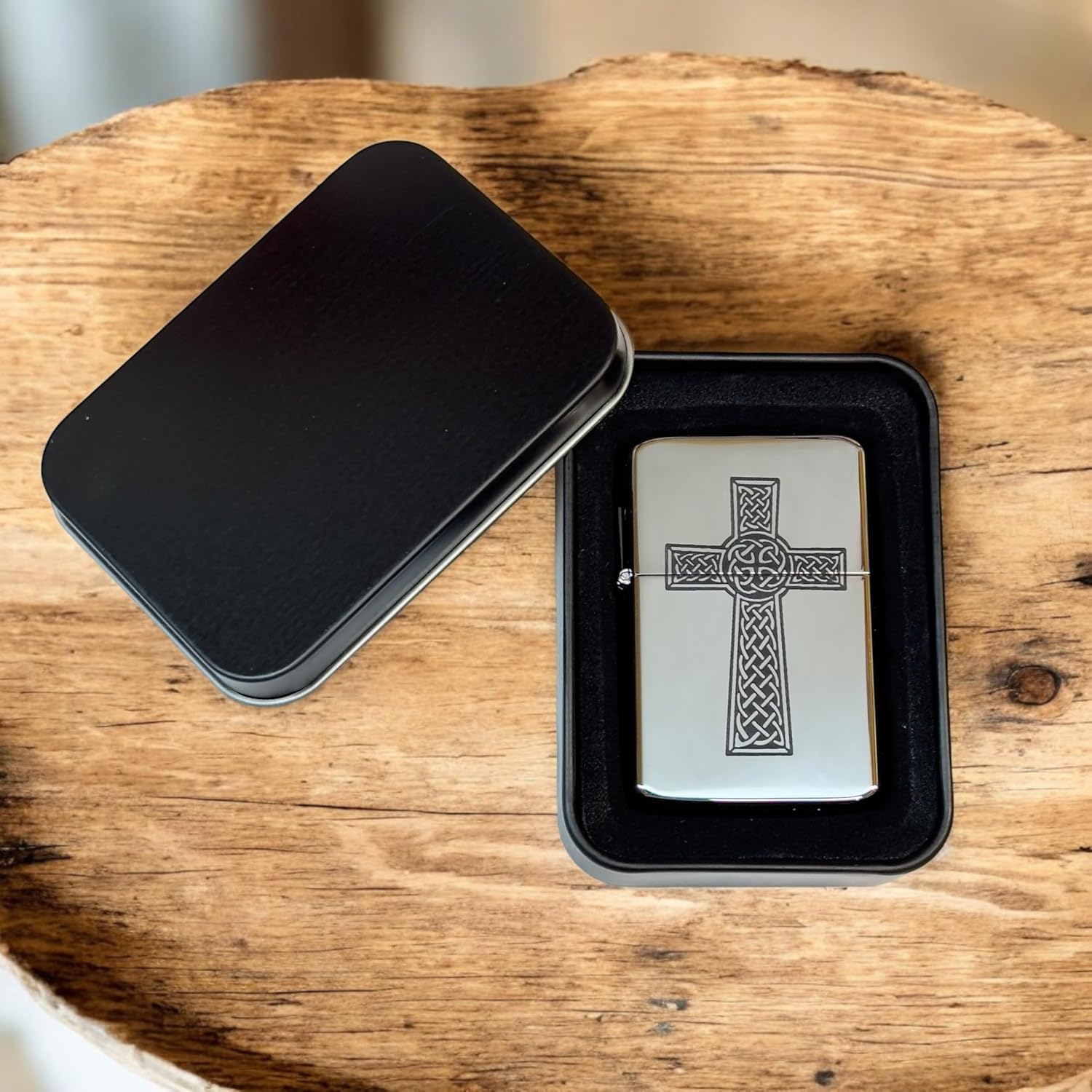 Lighter - Celtic Cross Chrome