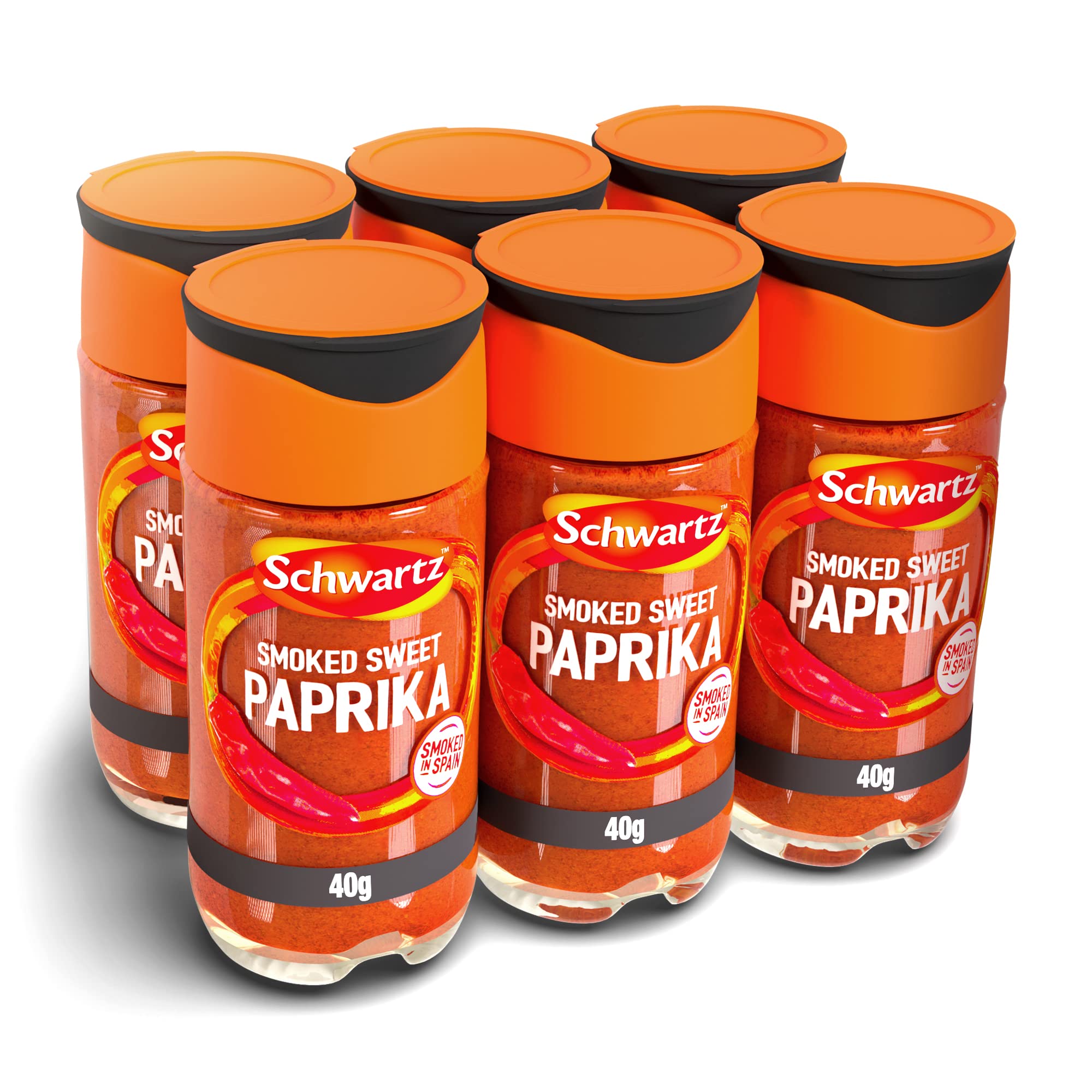 Schwartz Smoked Sweet Paprika 40 G | Jar | Pack of 6 | Rich & Smoky Flavour with Earthy Tones | Versatile Spice to Elevate Any Meal | Perfect for Stews, Soups and Marinades