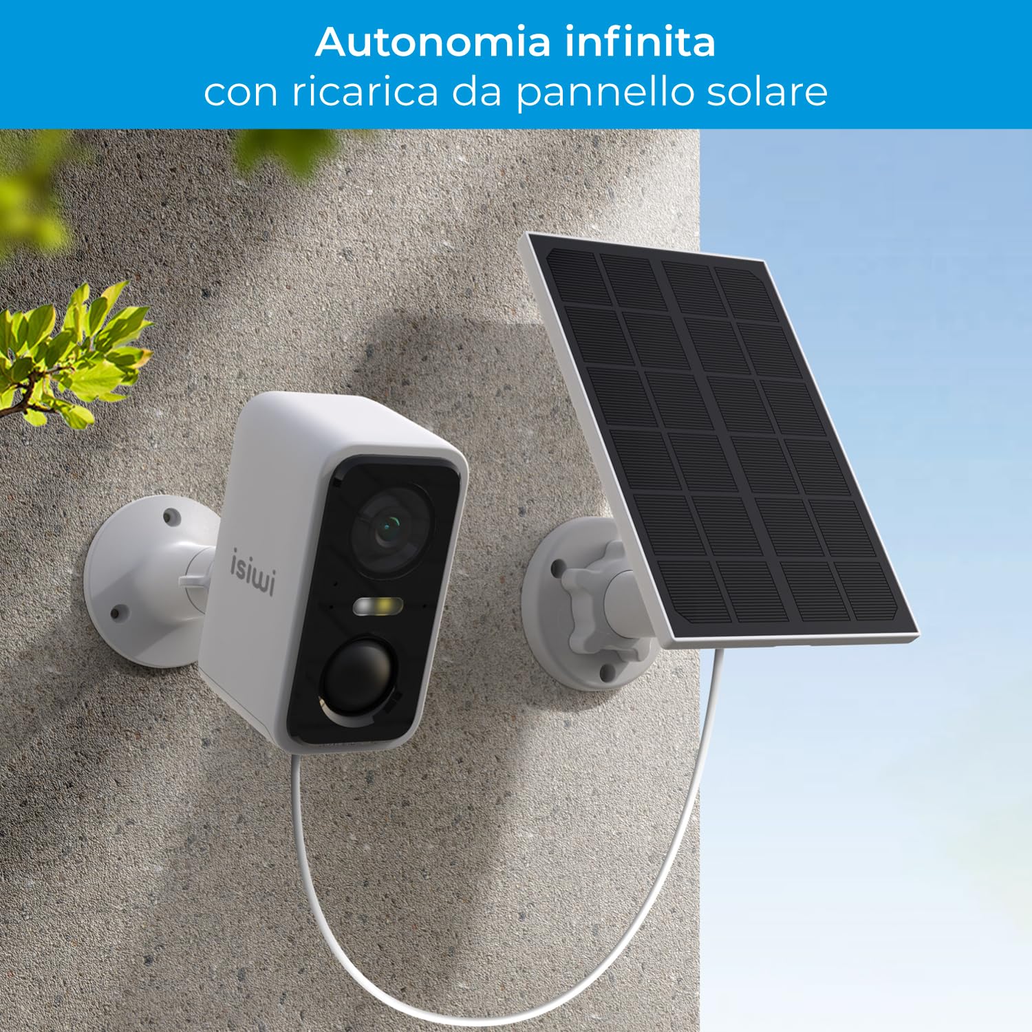 Flip Telecamera Wireless a Batteria 3MP Esterno Visione nottura a colori Videocamera Sorveglianza Rilevamento umano Audio Bidirezionale IP65 MicroSD Batteria Intercambiabile 5200mAh ISW-BBTR-3M