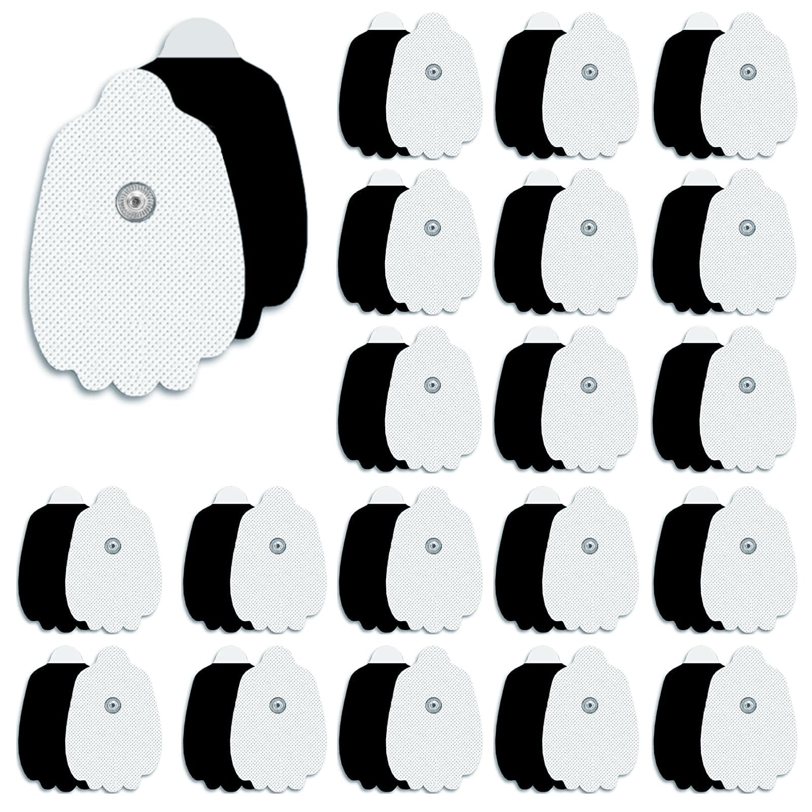 40 electrodos de almohadillas TENS, reutilizables, de larga duración, autoadhesivas, no irritantes, para parches de repuesto de unidades TENS, con conector estándar de 3.5 mm, compatible con