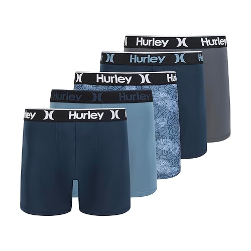 Hurley mens 5 Pack Stretch Boxer Briefs