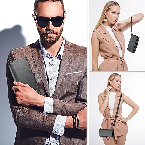 Miniatura 3 de ASAPDOS Funda para Samsung Galaxy Note 10+ Plus de 6.8 pulgadas, correa de piel sintética retro con cierre magnético, bloqueo RFID, tarjetero y