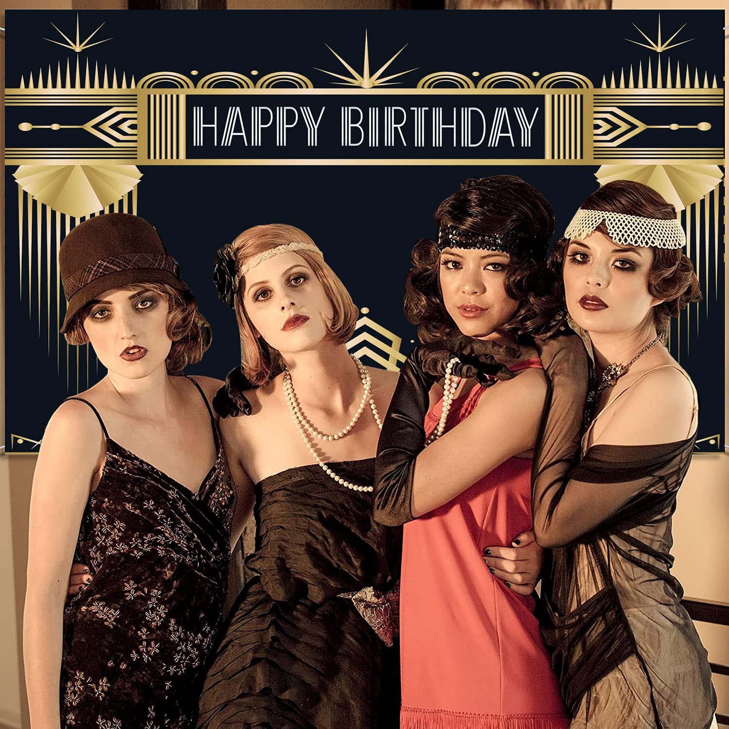 BACKDROP ハイバック用❗️ Amazon.com : The Great Gatsby Themed Backdrop Retro Roaring