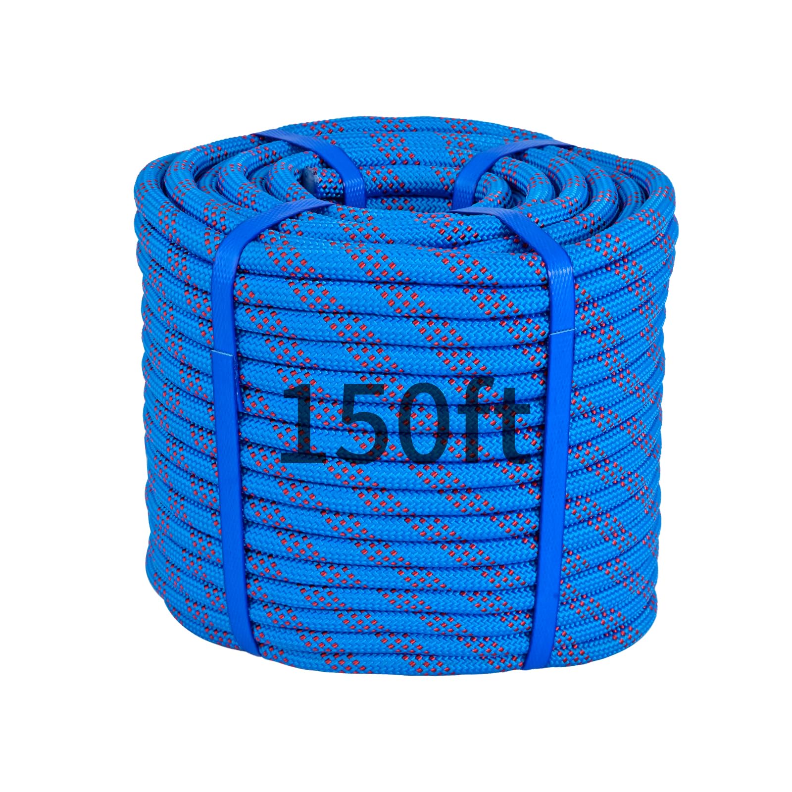 150Ft 1/2 Inch Heavy Duty Climbing Rope,Arborist Rope for Tree Pulling (Blue)