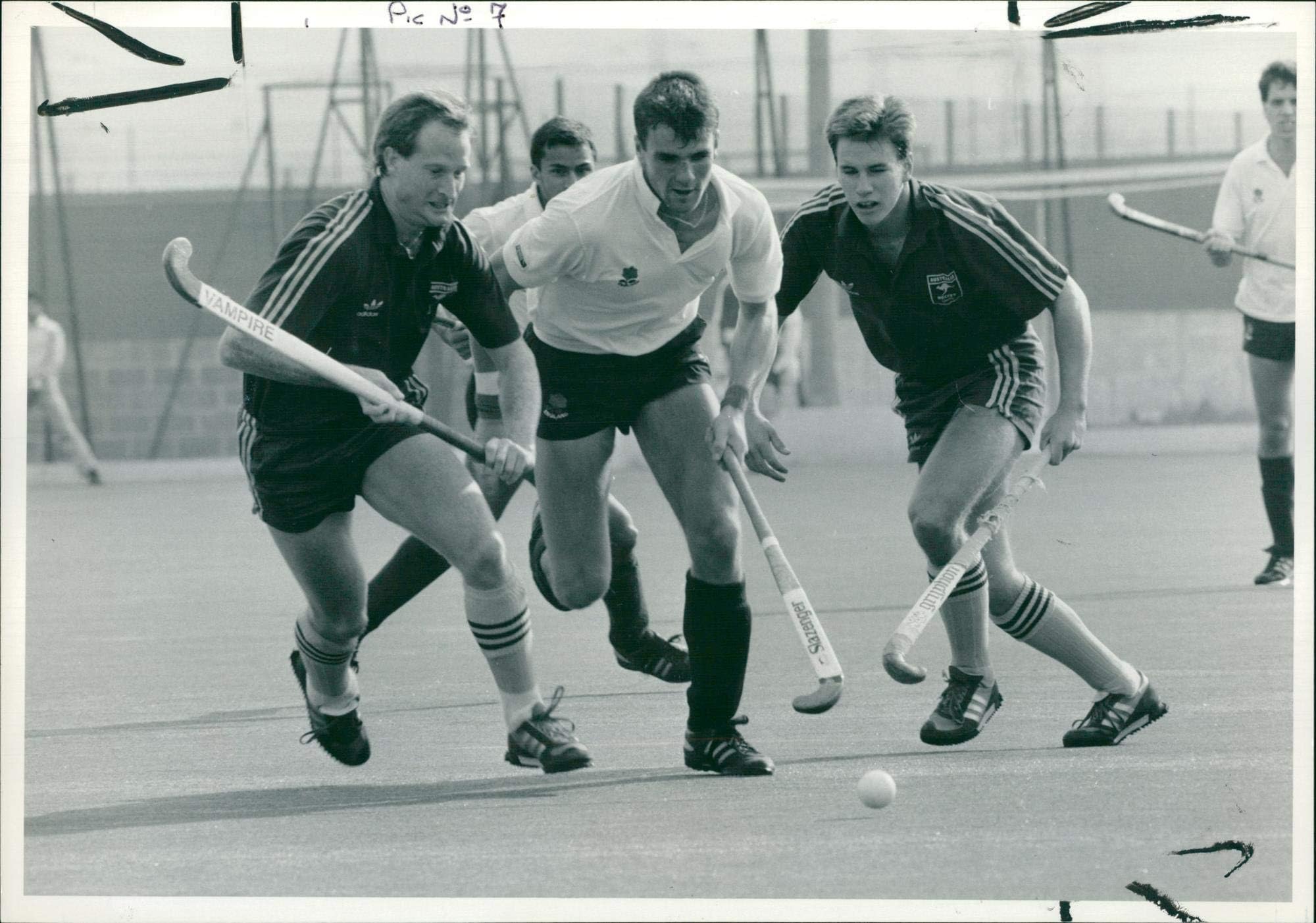 Vintage photo of Martyn Grimley with John Bestall and Dean Evans.