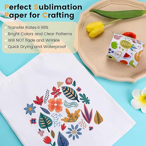 Miniatura 2 de HTVRONT Papel de sublimación 8.5x14 pulgadas - 30 hojas de papel de transferencia de sublimación compatible con impresora de inyección de tinta,
