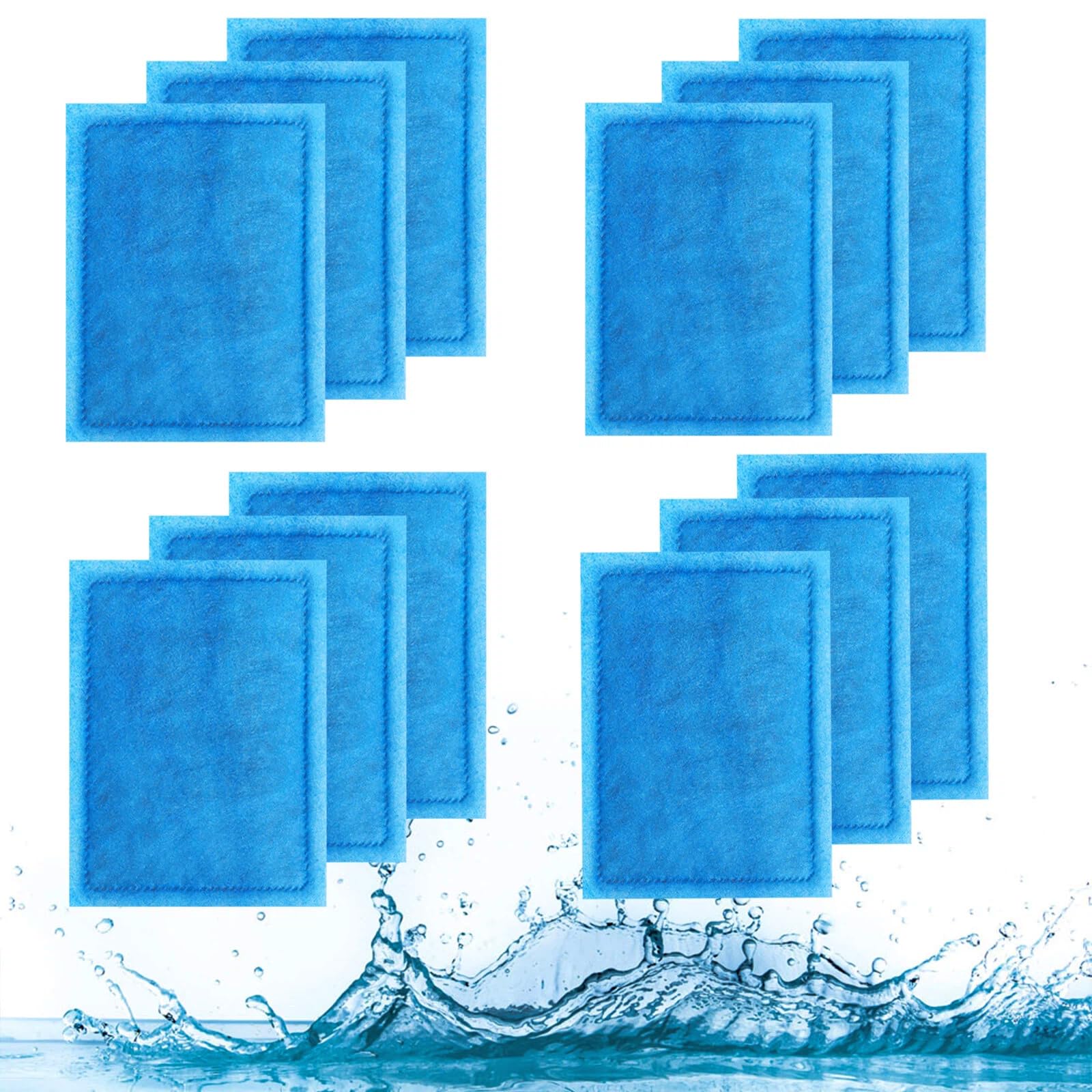 Gekufa Aquarium Filter Cartridges, Rite Size C Compatible with EZ-Change #3, Fits Aqua-Tech 20-40 & 30-60 Gallon Power Filters, Carbon Replacement, 12-Pack