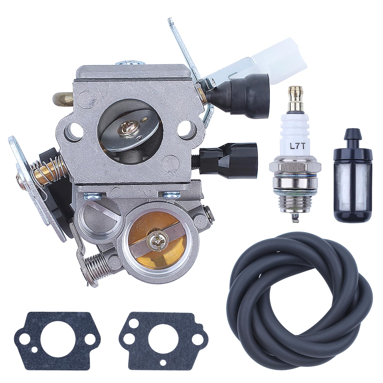 MS171 Carburateur pour Stihl MS171 MS171C MS181 MS181C MS211 Tronçonneuse Remplacement avec Bougie D'allumage filtre à carburant Conduite et joints Remplacer pour 1139 120 0607 C1Q-S123