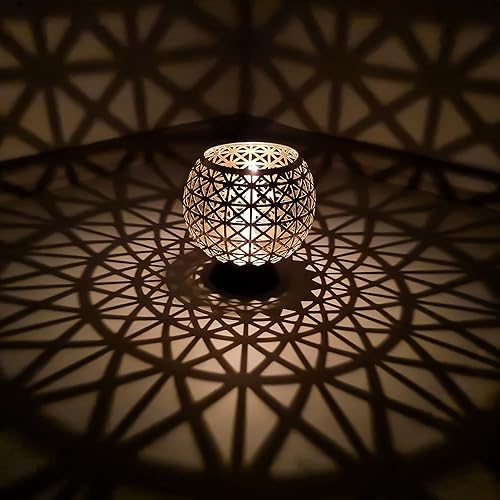 Portavelas OShadow (lanzador de sombras con patrones únicos), portavelas marroquíes para decoración de mesa de centro de mesa y candelabro, soporte