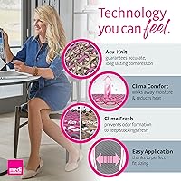 Vista 2 de Mediven Medias de compresión cómodas para mujer, 30-40 mmHg, hasta la rodilla