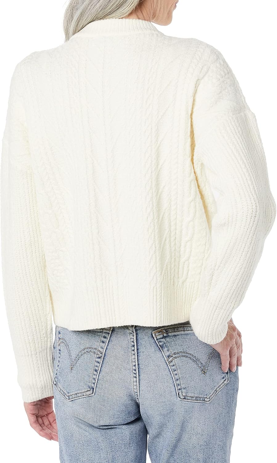 Amazon Essentials Women's Cable Knit Sweater, Soft-Touch Modern Crewneck - Image 2