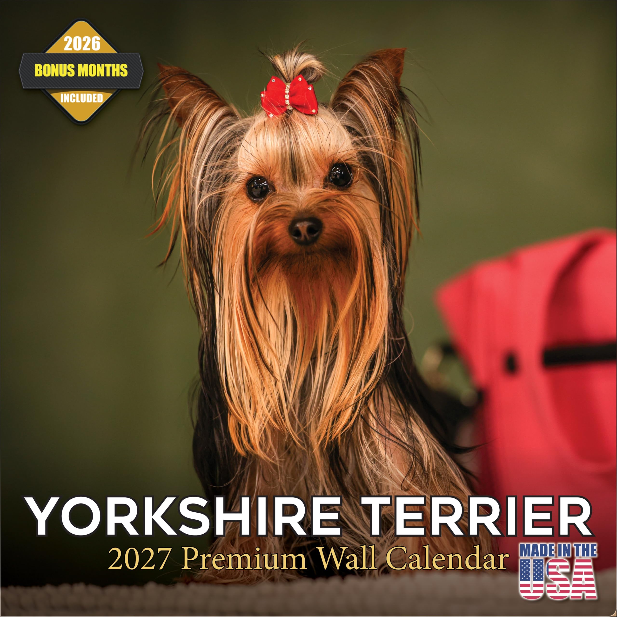 Yorkshire Terrier - 2026-2027 - 16 Months - 12" x 12" - Wallplanner. โ image 1