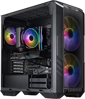 Cooler Master HAF 5 Pro High Performance Gaming PC - Intel i5 12400F - NVIDIA GeForce RTX 3060 Ti - 16GB DDR4 3200MHz - 1TB M.2 NVMe SSD – WiFi - Windows 11 - Desktop Computer,Black