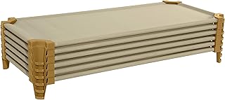 Wood Designs WD87800TN Stackable Daycare Cots for Kids, Naptime/Sleeping Cots for Preschool, Daycare, Kindergarten [Set of 6], 52