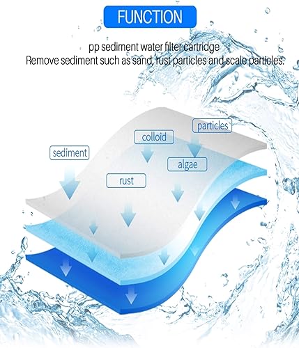Miniatura 9 de CFS Paquete de 8 filtros de agua universales de 5 etapas que incluye sedimentos, bloques de carbono, cartuchos en línea y membrana de 50 GPD