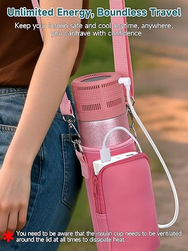 Miniatura 8 de Maletín de viaje eléctrico de insulina, cargador USB y caja de hielo Biogel - Horas ilimitadas, 35-68F Enfriador médico personalizado y temperatura