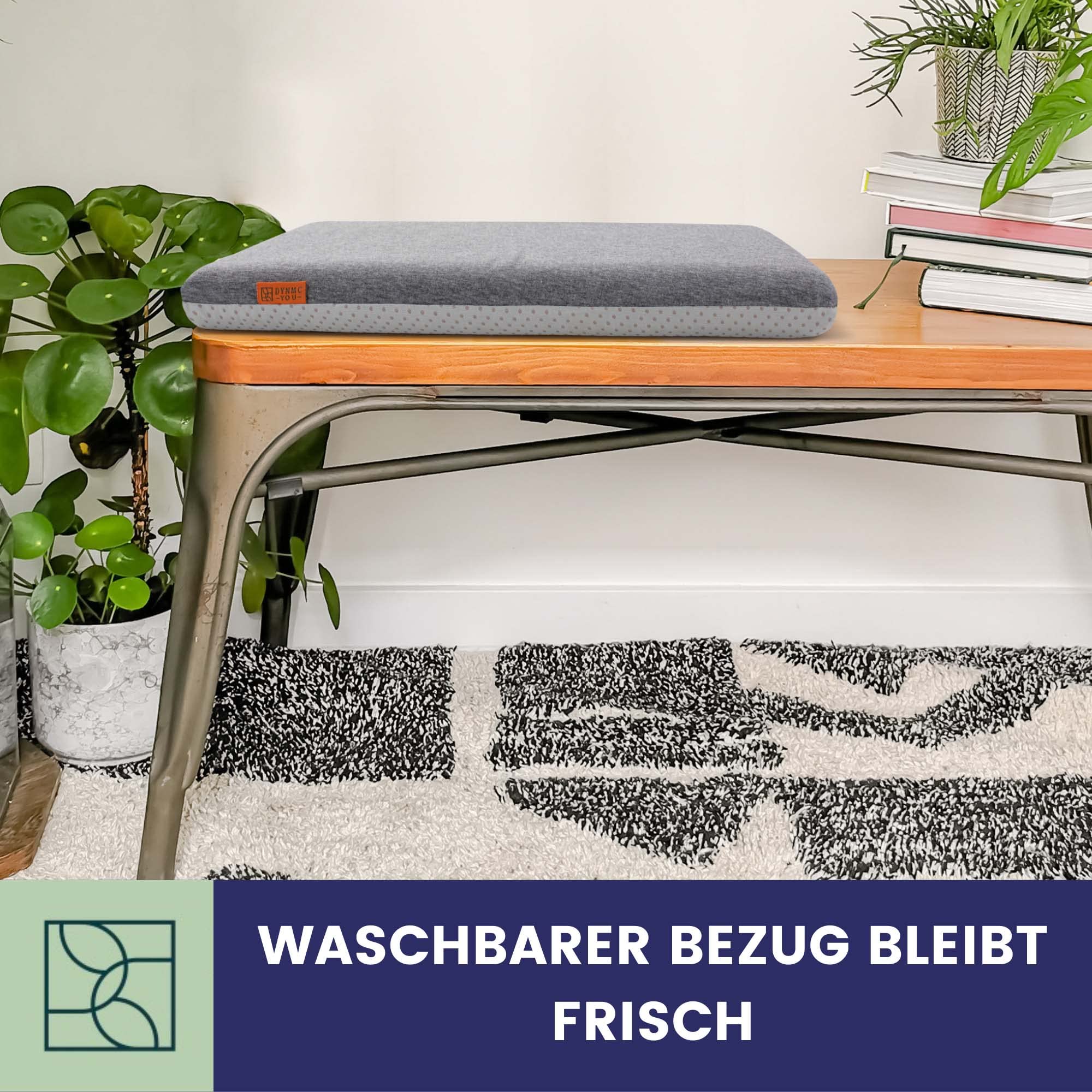 Sitzkissen Stuhl 40x40 cm 2er Set – bequem für Esszimmer, Küche & Büro | Bequemes Memory-Foam Stuhlkissen · für Esszimmer, Küche & Büro · auch Balkon & Garten · Bezug waschbar · OEKO-TEX