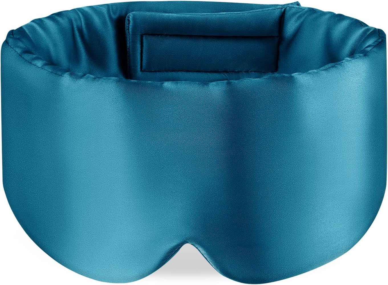 OLESILK Sleep Mask, 100% Natural Mulberry Silk Eye Mask for Women and Men with Adjustable Strap, Large in Size, Blindfold for All Night Sleep, Auqa Blue