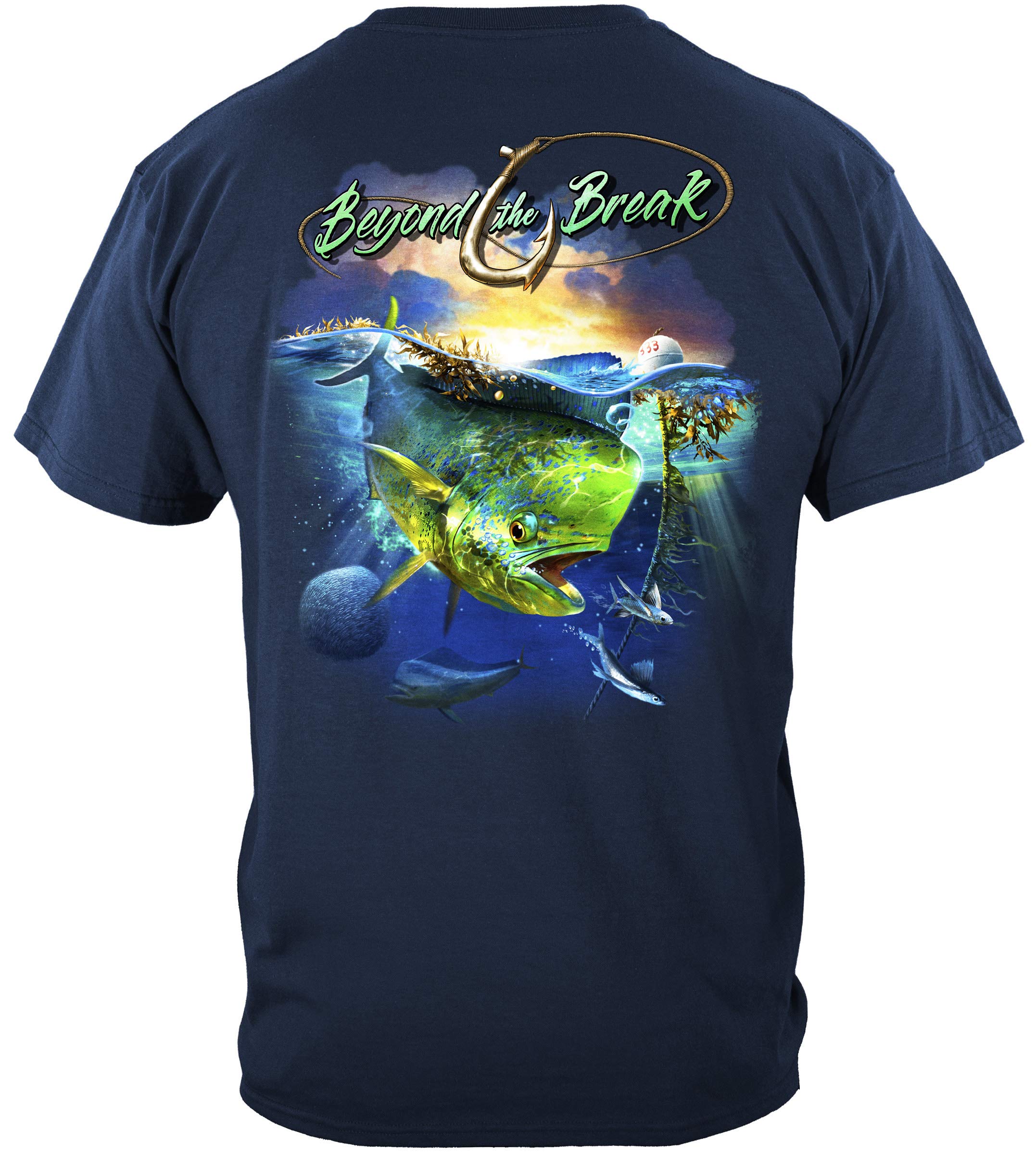 Freshwater Fishing Tackle kit | MAHI Dolphin Fish T Shirt BTB2354XL