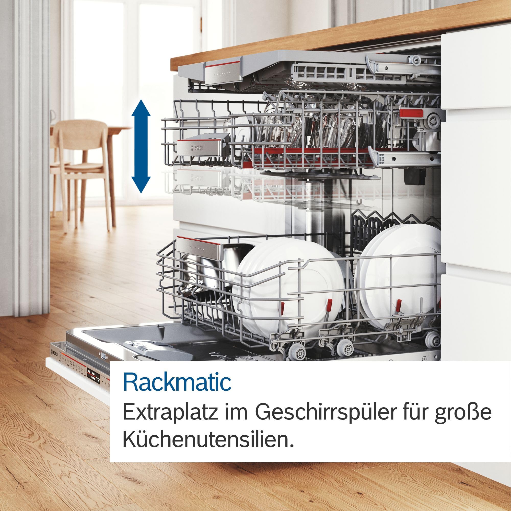 Bosch Serie 4 SMU4ECS28E Unterbau-Geschirrspüler 60 cm Edelstahl leise Extra Trocknen Ferndiagnose
